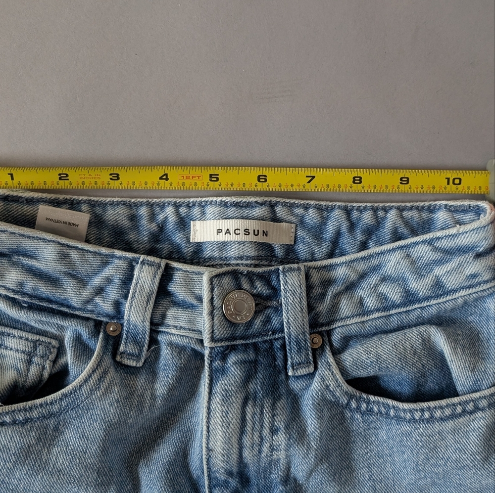 Wide Leg Butterfly Medium Wash Pac Sun Blue Jeans - Picture 9 of 11